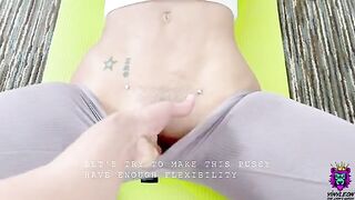 A naive yoga student got fucked hard after stretching class