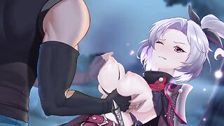 Girl Assassin Poreo Sucks Dick in a 2D Hentai Game Scene