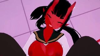 The succubus is too horny to leave the boy alone