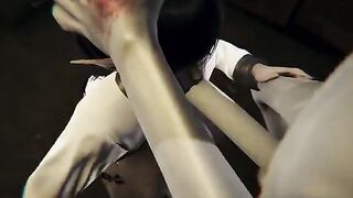 SCP-096 breach containment to fuck busty girl in 3D action