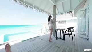 Passionate morning sex with a stunning teen in paradise, captured in breathtaking HD