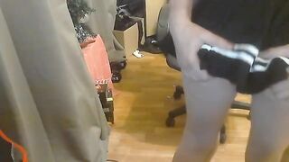 Schoolgirl with perfect body seduced her boyfriend to make love at home