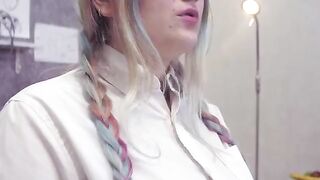 The doctor gave the address to a cute blindfolded girl