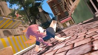 A date with the invisible girl in 3D hentai style