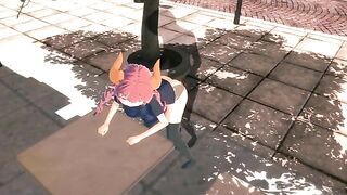 A date with the invisible girl in 3D hentai style