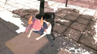 A date with the invisible girl in 3D hentai style