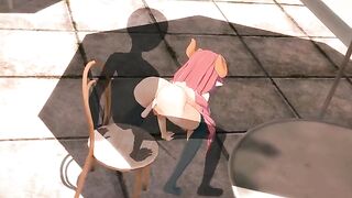 A date with the invisible girl in 3D hentai style