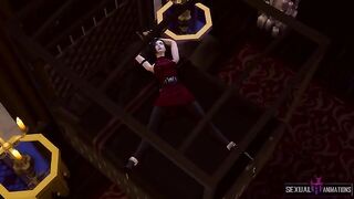 Ada Wong captured by a zombie police girl and fucked hard