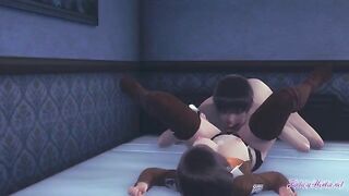 Mikasa fucks and sucks the cock of her Attack on Titan companion