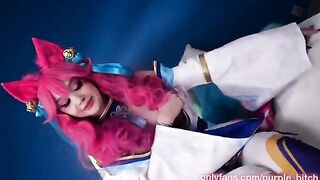 Spirit Blossom Ahri gets her tight pussy railed in a steamy session