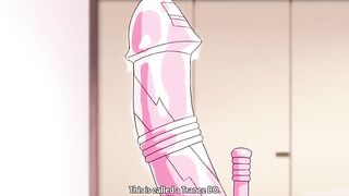 The girl in the animated hentai movie is always horny for more