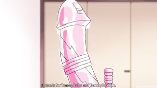 The girl in the animated hentai movie is always horny for more