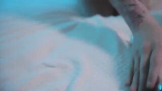 A sexy teen gets her pussy wet with a Hitachi Magic Wand and cums hard