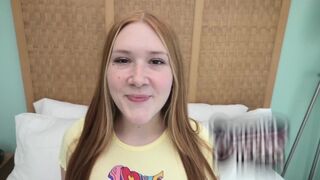 Redhead teen with freckles and red pubic hair gets fucked hard