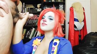Clown girl has an April Fool's creampie surprise