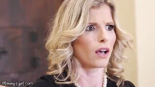 A stepdaughter is trying to get close to her sexy stepmom Cory Chase in this steamy video