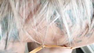 Best doggy style POV with a wild, blue-eyed girl in the full video