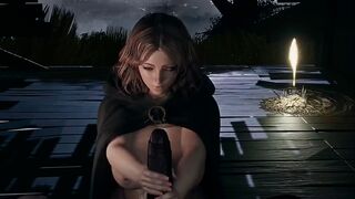 Blonde Melina from Elden Ring gets her pussy filled with BBC in a hot animation