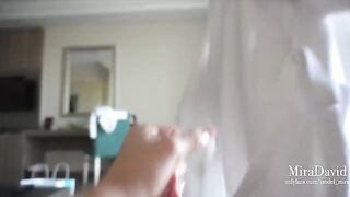 This girl knows how to relax on vacation. Handjob and hard sex for her