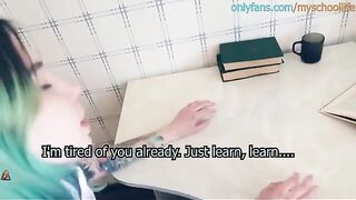 A cute schoolgirl was fucked in her ass by a teacher in a taboo encounter