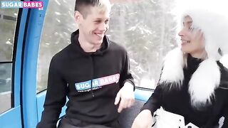 Hot blondie Christy White enjoys outdoor sex in a public place