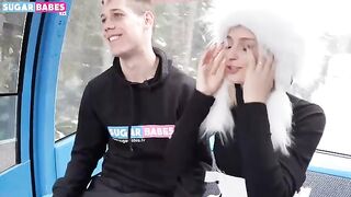 Hot blondie Christy White enjoys outdoor sex in a public place