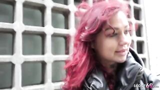 Redhead college teen Ria Red gets fucked by German scout in hardcore scene