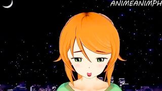 Minecraft Alex gets stuck and fucked in this hot hentai scene
