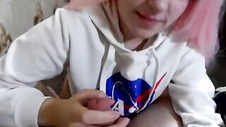 A cute girl was interrupted while reading, leading to passionate sex
