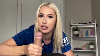 The cutie blonde got a prize and was fucked in doggy