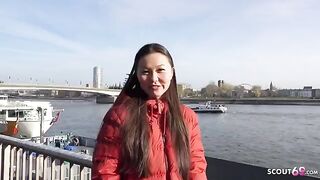First time rimming and porn for Asia College Girl Luna I, picked up and fucked hard