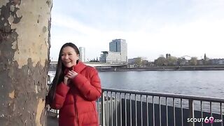 First time rimming and porn for Asia College Girl Luna I, picked up and fucked hard
