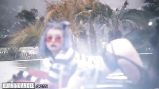 Goth princess Arya Fae gets her anal hole gapped