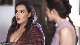 Natasha Nice, with her iconic big natural tits, got caught in a compromising stepdaughter situation