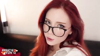A secretary works late and gets fucked hard by her boss in this hot scene