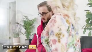 The hot MILF Morgan Taylor teaches her neighbor to kiss properly