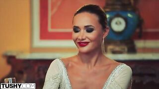 Stunning Venera gets her asshole gapped by TUSHY in scorching DP scene
