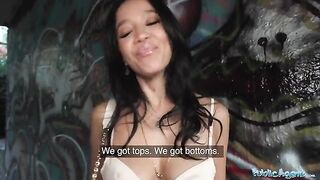 Natural model Asia Vargas gets fucked in public for cash on Public Agent