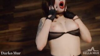 Gorgeous tattooed girl Mad Moxxi fucks with a guy with a big cock