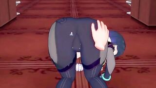 Genshin Impact Yelan gets fucked in doggy style
