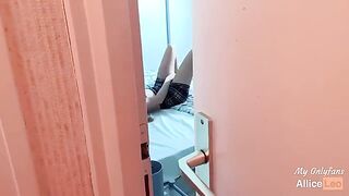 I watch my stepsister masturbate, then I offered her my cock and she accepted!