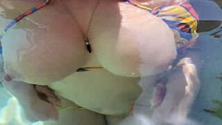 Step sister masturbates in the hot tub and gets caught in a steamy scene