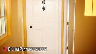 Clover and Scarlet Red enjoy passionate sex, disturbing neighbor