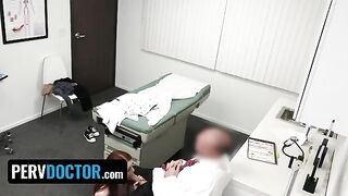 The insurance of a ginger teen expired, so she had to fuck the doctor