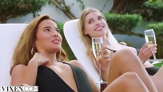 Dream threesome with vixen girls Agatha, Freya and Lika in HD quality