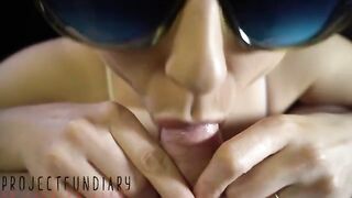 Smegma and foreskin play with intense blowjob action in this video
