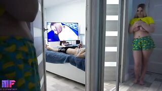 Miss Fantasy spies on her stepdad in a steamy roleplay scenario