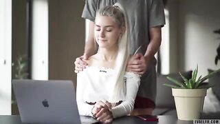 Young Siberian girl Eva Elfie got creampied during a zoom class