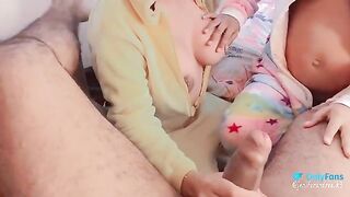 A trio with a pregnant woman of 6 months is unforgettable