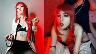 Makima lost control of her pet Chainsaw Man in cosplay